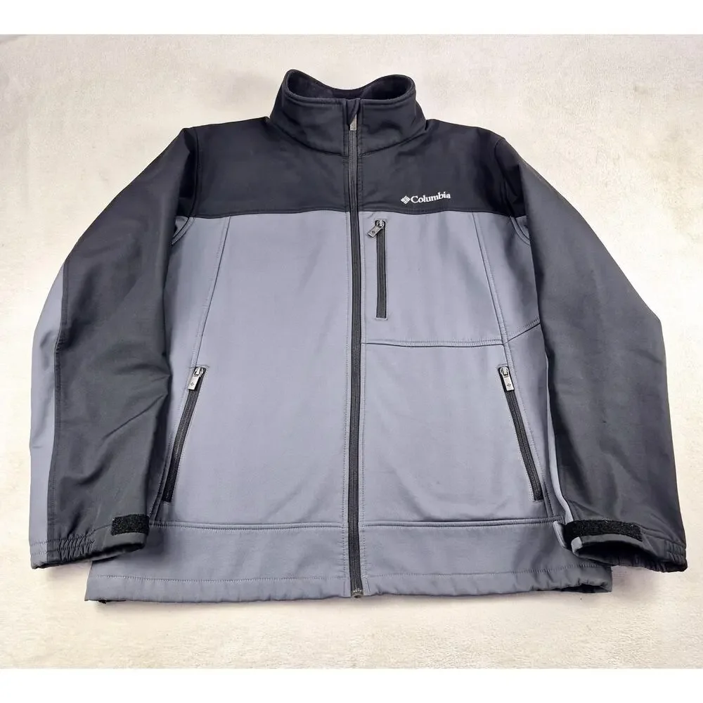 Columbia Men's Cruiser Valley Softshell Jacket Size Large Fleece-lined Defects